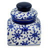 Polish Pottery Jar with Lid 7" Elegant Winter