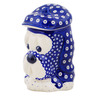 Polish Pottery Jar with Lid 7&quot; Lovely Blue Eyes