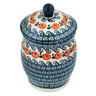 Polish Pottery Jar with Lid 7&quot; Meadow Floret UNIKAT
