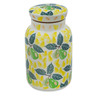 Polish Pottery Jar with Lid 7&quot; Pear Farm