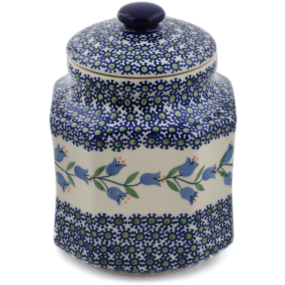 Polish Pottery Jar with Lid 7&quot; Sweet Dreams