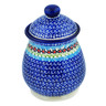Polish Pottery Jar with Lid 8&quot; Cheerful Poppies