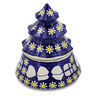 Polish Pottery Jar with Lid 8&quot; Daisy