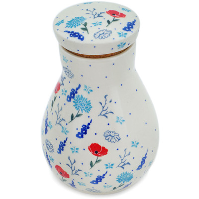 Polish Pottery Jar with Lid 8&quot; Endless Possibilities