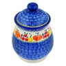 Polish Pottery Jar with Lid 8&quot; Fresh Vegetable Garden