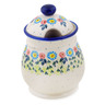 Polish Pottery Jar with Lid 8&quot; Long-stemmed Beauties