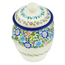 Polish Pottery Jar with Lid 8&quot; Playground Meadow UNIKAT