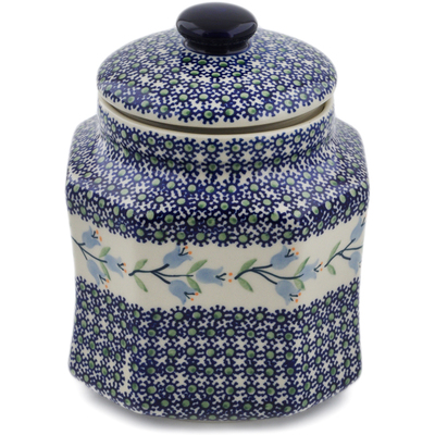 Polish Pottery Jar with Lid 8&quot; Sweet Dreams