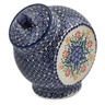 Polish Pottery Jar with Lid 8&quot; Wave Of Flowers
