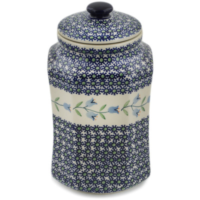 Polish Pottery Jar with Lid 9&quot; Sweet Dreams
