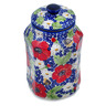 Polish Pottery Jar with Lid 9&quot; Vivid Garden UNIKAT