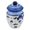 Polish Pottery Jar with Lid and Handles 7&quot; Kitty Paw Play Time
