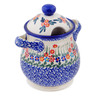 Polish Pottery Jar with Lid and Handles 8&quot; Blissful Daisy