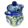 Polish Pottery Jar with Lid and Handles 8&quot; Floral Fantasy