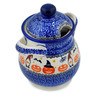Polish Pottery Jar with Lid and Handles 8&quot; Harvest Haunt