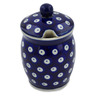 Polish Pottery Jar with Lid with Opening 4&quot; Blue Eyes