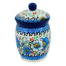 Polish Pottery Jar with Lid with Opening 4&quot; Flower Crown UNIKAT