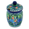 Polish Pottery Jar with Lid with Opening 4&quot; Tigerwing Butterfly UNIKAT