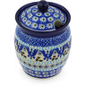 Polish Pottery Jar with Lid with Opening 5&quot; Blue Ice