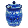 Polish Pottery Jar with Lid with Opening 5&quot; Deep Winter UNIKAT
