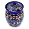 Polish Pottery Jar with Lid with Opening 5&quot; Stain Glass UNIKAT