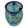 Polish Pottery Jar with Lid with Opening 5&quot; Tigerwing Butterfly UNIKAT