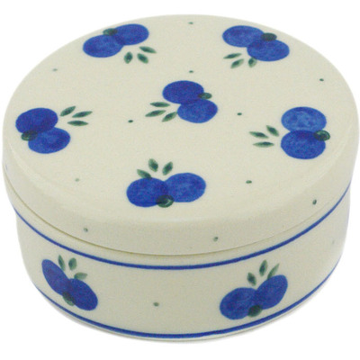 Polish Pottery Jewelry Box 0&quot; Wild Blueberry