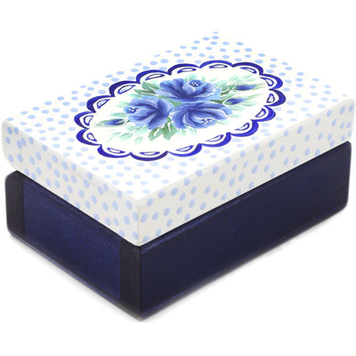 Wood Jewelry Box 3&quot; Lapis