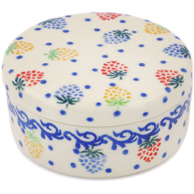 Polish Pottery Jewelry Box 4&quot; Fiesta Berries