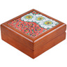 Polish Pottery Jewelry Box 5&quot; Sweet Red Petals UNIKAT