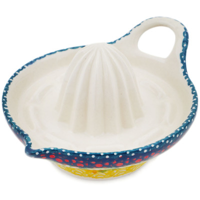 Polish Pottery Juice Reamer 5&quot; Sunshine Grotto UNIKAT