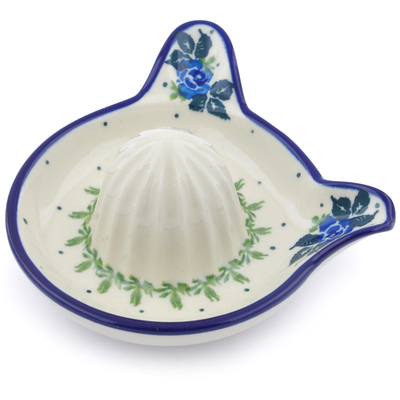 Polish Pottery Juice Reamer Small Blue Rose