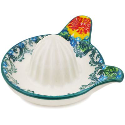 Polish Pottery Juice Reamer Small Marigold Chain UNIKAT