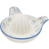 Polish Pottery Juice Reamer Small Silver Snow Fall UNIKAT