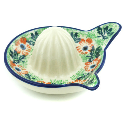 Polish Pottery Juice Reamer Small Summer Wildflowers UNIKAT