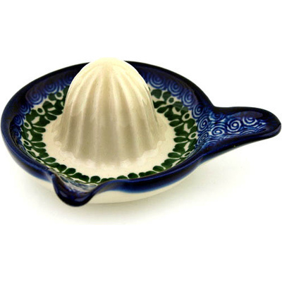 Polish Pottery Juice Reamer Small Swirling Cabbage