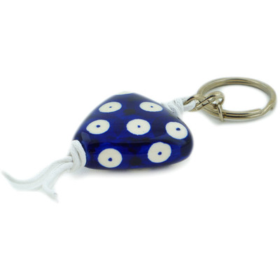 Polish Pottery Key Holder 5&quot; Blue Eyes