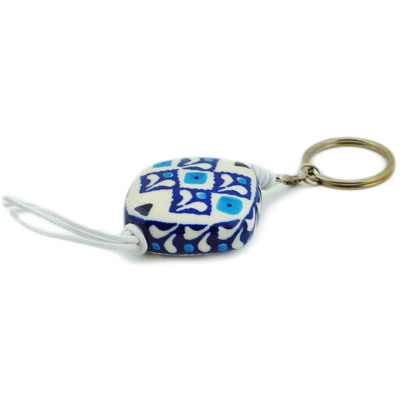Polish Pottery Key Holder 6&quot; Blue Diamond Dream