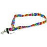 Textile Key Lanyard 18&quot; White Folk