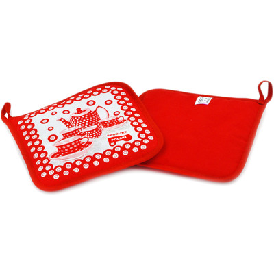 Textile Kitchen Pot Holder Set 7&quot; Red