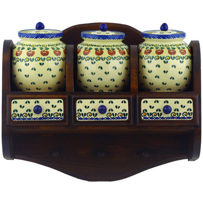 Polish Pottery Kitchen Shelf 17&quot;