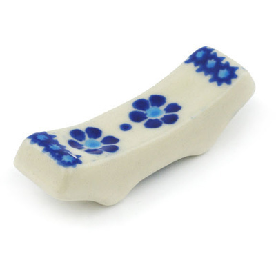 Polish Pottery Knife Rest 2&quot; Bleu-belle Fleur