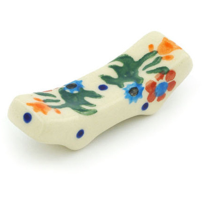 Polish Pottery Knife Rest 2&quot; Spring Flowers