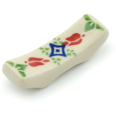 Polish Pottery Knife Rest 2&quot; Tulips And Diamonds