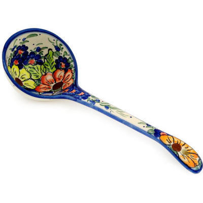 Polish Pottery Ladle 11&quot; Summertime Blues UNIKAT