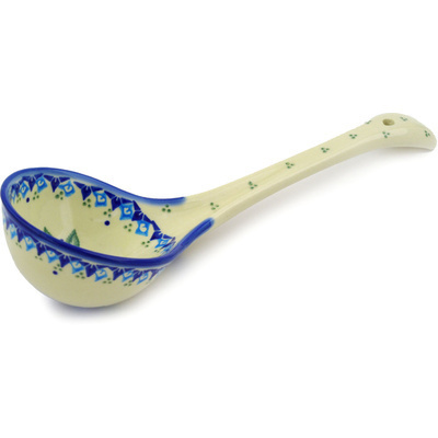 Polish Pottery Ladle 12&quot; Aster Patches