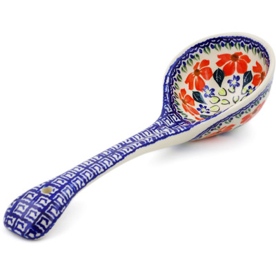 Polish Pottery Ladle 12&quot; Grecian Fields