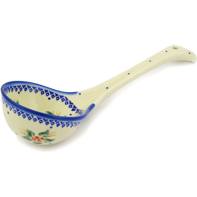 Polish Pottery Ladle 12&quot; Simple Christmas