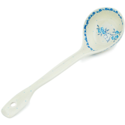 Polish Pottery Ladle 13&quot; Joyful Doves