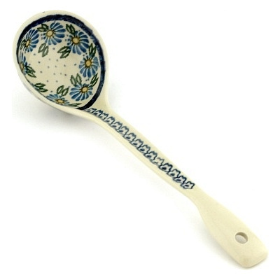 Polish Pottery Ladle 13&quot; Marigold Morning